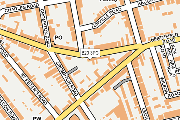 B20 3PG map - OS OpenMap – Local (Ordnance Survey)