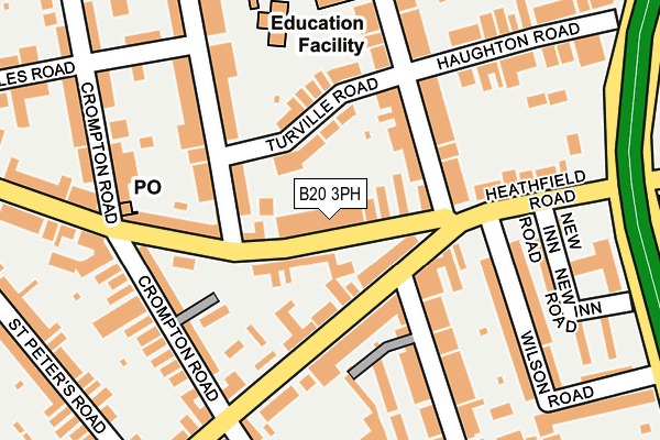 B20 3PH map - OS OpenMap – Local (Ordnance Survey)
