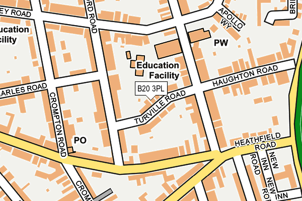 B20 3PL map - OS OpenMap – Local (Ordnance Survey)