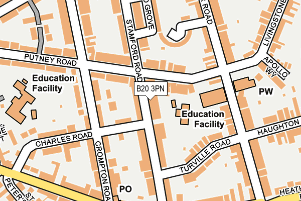 B20 3PN map - OS OpenMap – Local (Ordnance Survey)