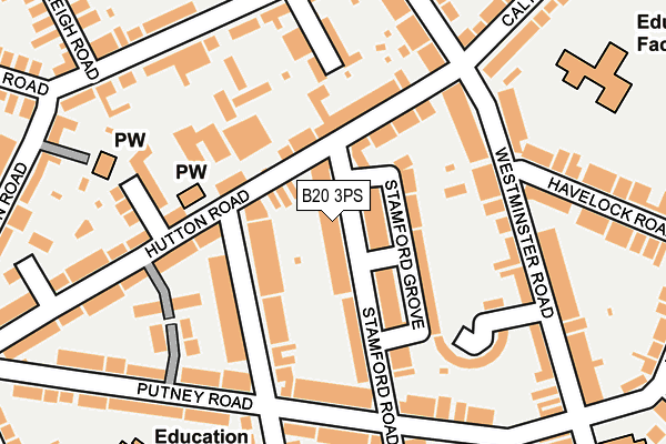 B20 3PS map - OS OpenMap – Local (Ordnance Survey)