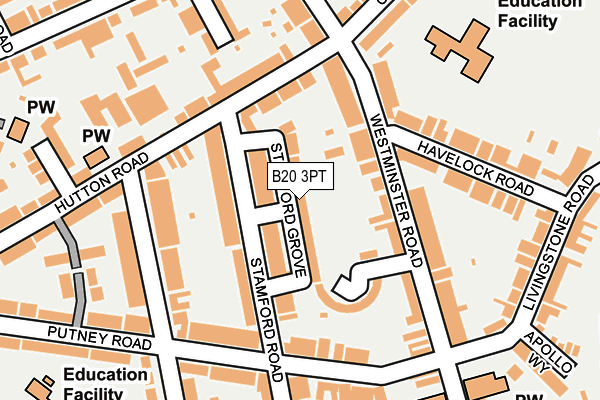 B20 3PT map - OS OpenMap – Local (Ordnance Survey)