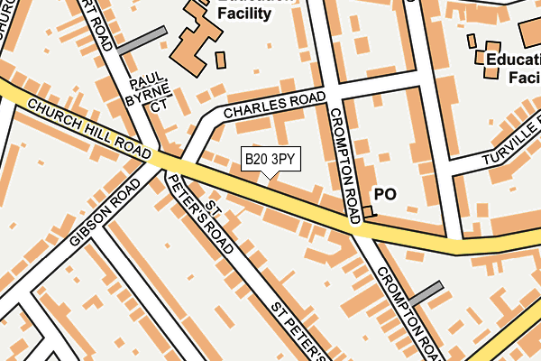 B20 3PY map - OS OpenMap – Local (Ordnance Survey)