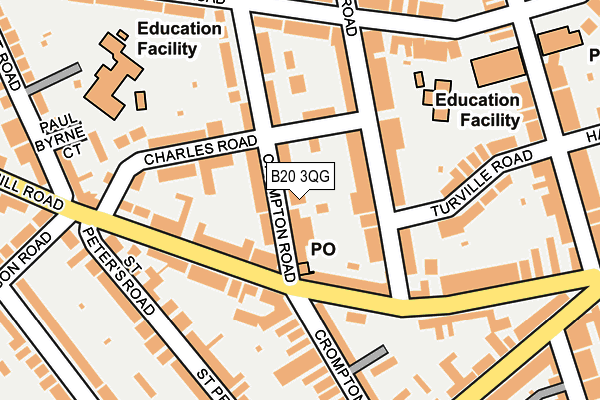 B20 3QG map - OS OpenMap – Local (Ordnance Survey)