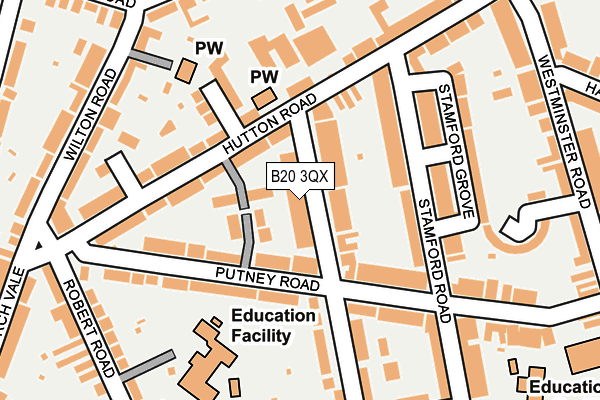 B20 3QX map - OS OpenMap – Local (Ordnance Survey)