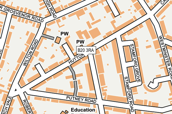B20 3RA map - OS OpenMap – Local (Ordnance Survey)