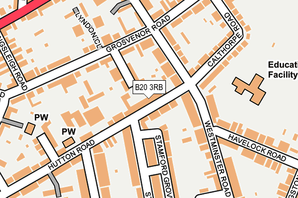 B20 3RB map - OS OpenMap – Local (Ordnance Survey)