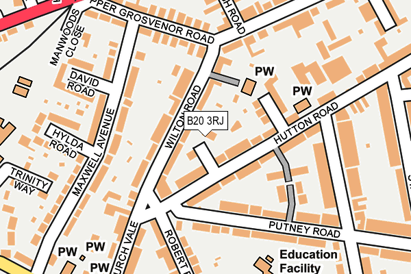 B20 3RJ map - OS OpenMap – Local (Ordnance Survey)