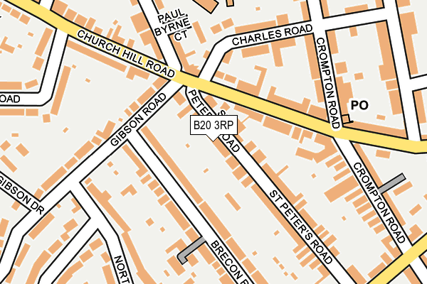 B20 3RP map - OS OpenMap – Local (Ordnance Survey)