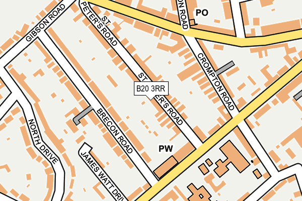 B20 3RR map - OS OpenMap – Local (Ordnance Survey)