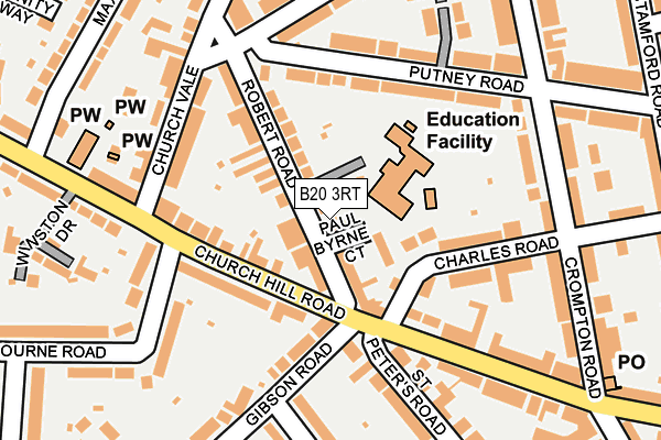 B20 3RT map - OS OpenMap – Local (Ordnance Survey)