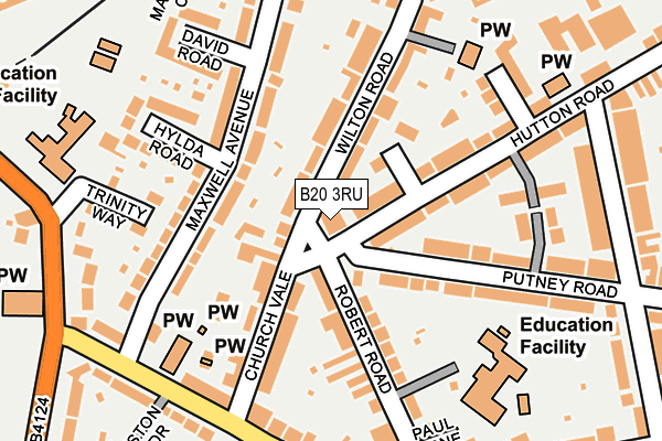 B20 3RU map - OS OpenMap – Local (Ordnance Survey)