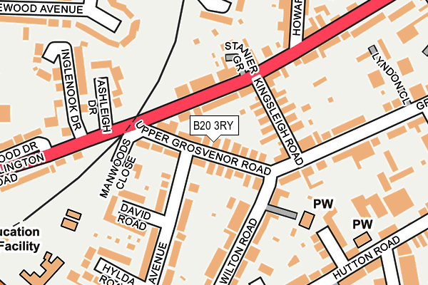 B20 3RY map - OS OpenMap – Local (Ordnance Survey)