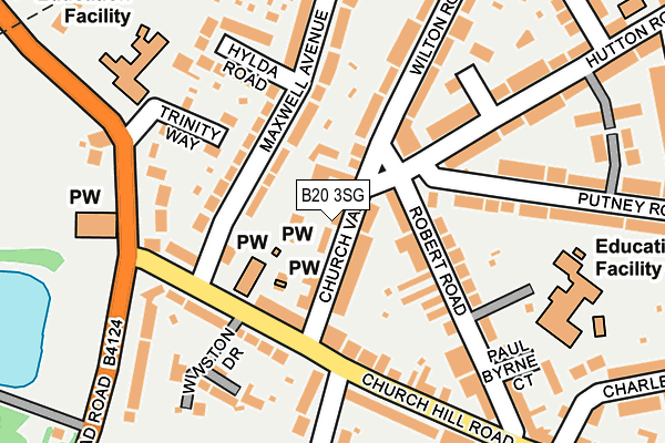 B20 3SG map - OS OpenMap – Local (Ordnance Survey)