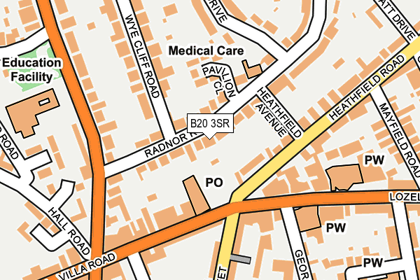 B20 3SR map - OS OpenMap – Local (Ordnance Survey)