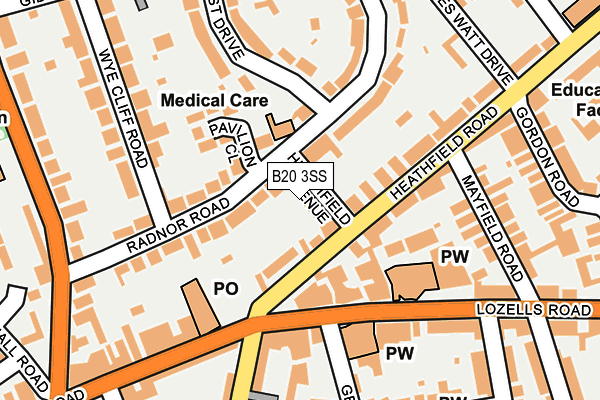 B20 3SS map - OS OpenMap – Local (Ordnance Survey)