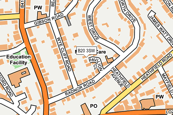B20 3SW map - OS OpenMap – Local (Ordnance Survey)