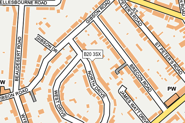 B20 3SX map - OS OpenMap – Local (Ordnance Survey)