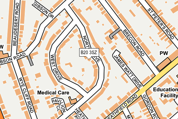 B20 3SZ map - OS OpenMap – Local (Ordnance Survey)