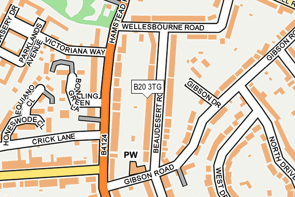 B20 3TG map - OS OpenMap – Local (Ordnance Survey)
