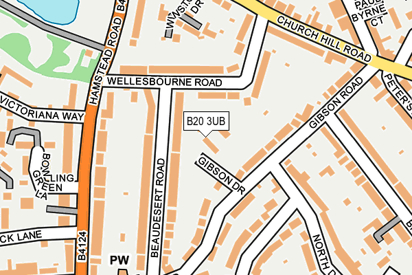 B20 3UB map - OS OpenMap – Local (Ordnance Survey)