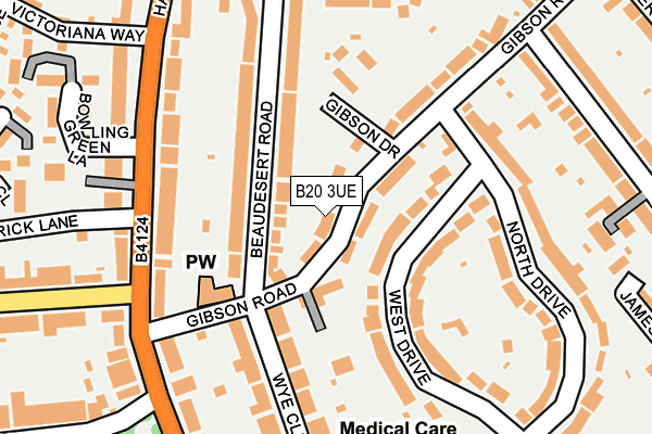 B20 3UE map - OS OpenMap – Local (Ordnance Survey)