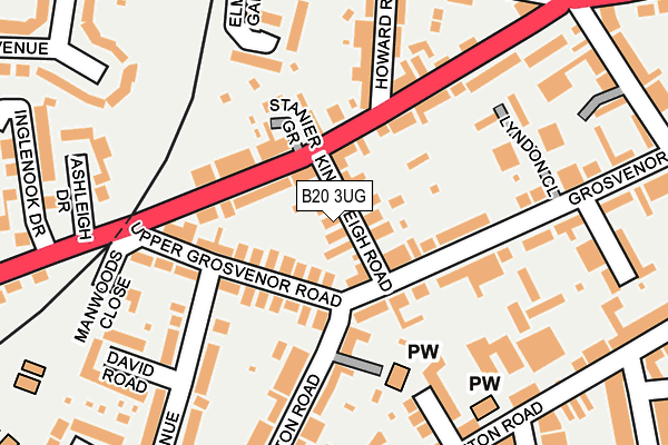 B20 3UG map - OS OpenMap – Local (Ordnance Survey)