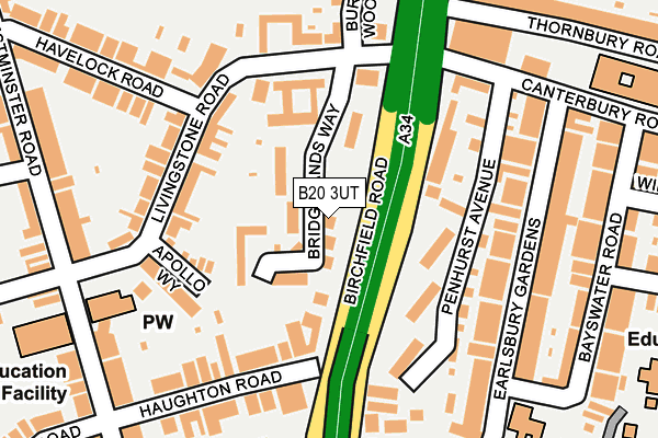 B20 3UT map - OS OpenMap – Local (Ordnance Survey)