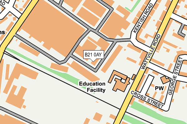 B21 0AY map - OS OpenMap – Local (Ordnance Survey)