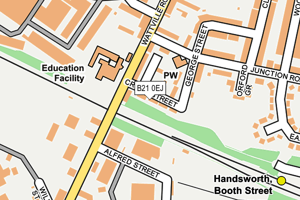 B21 0EJ map - OS OpenMap – Local (Ordnance Survey)