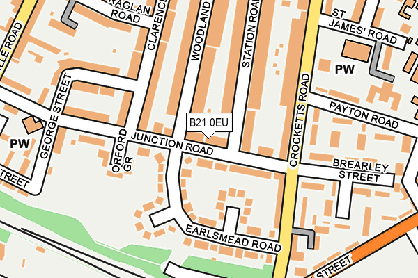 B21 0EU map - OS OpenMap – Local (Ordnance Survey)