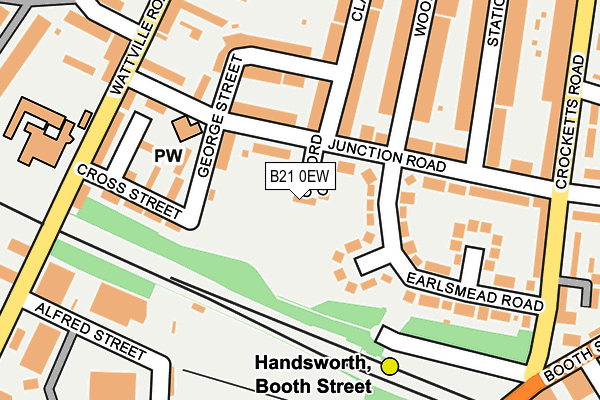 B21 0EW map - OS OpenMap – Local (Ordnance Survey)