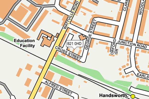 B21 0HD map - OS OpenMap – Local (Ordnance Survey)