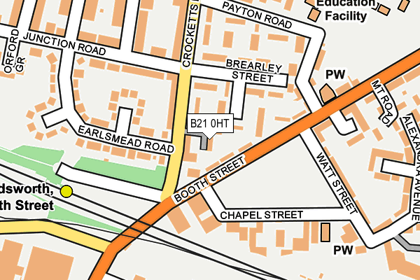 B21 0HT map - OS OpenMap – Local (Ordnance Survey)