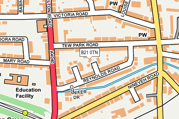 B21 0TN map - OS OpenMap – Local (Ordnance Survey)
