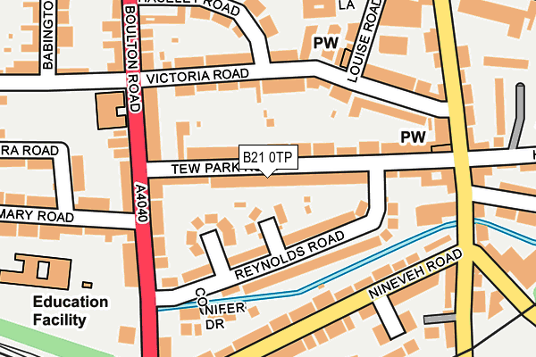 B21 0TP map - OS OpenMap – Local (Ordnance Survey)