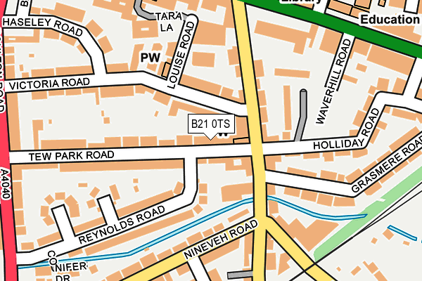 B21 0TS map - OS OpenMap – Local (Ordnance Survey)