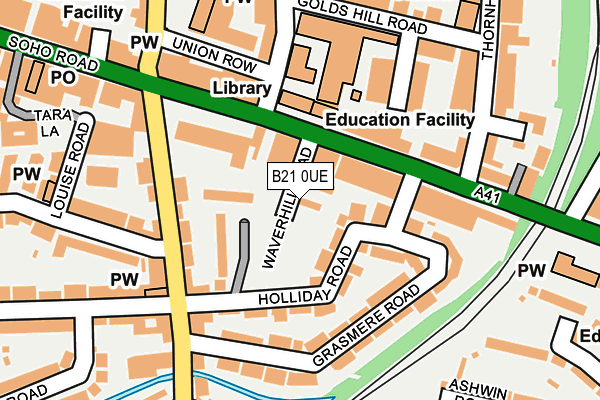 B21 0UE map - OS OpenMap – Local (Ordnance Survey)
