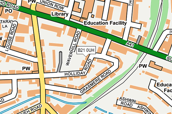 B21 0UH map - OS OpenMap – Local (Ordnance Survey)