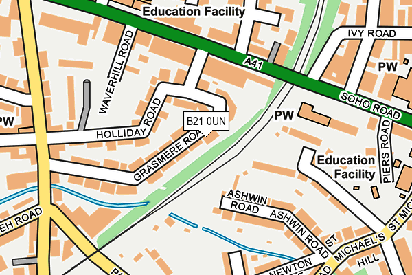 B21 0UN map - OS OpenMap – Local (Ordnance Survey)