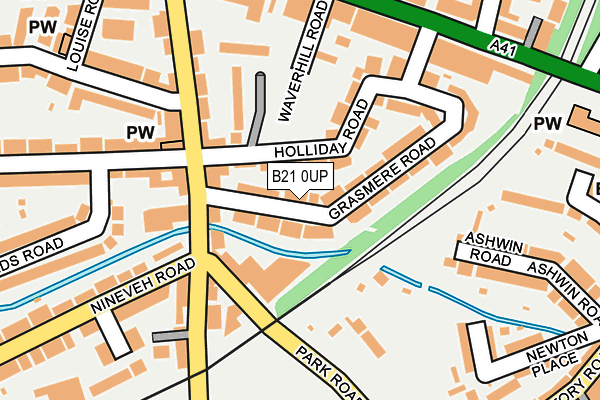 B21 0UP map - OS OpenMap – Local (Ordnance Survey)