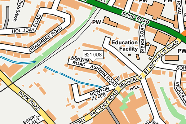 B21 0US map - OS OpenMap – Local (Ordnance Survey)