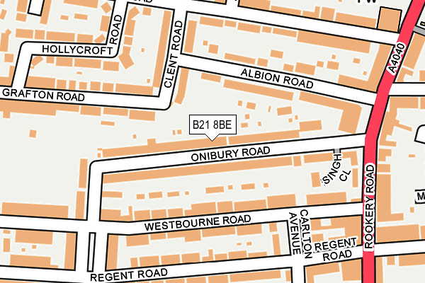 B21 8BE map - OS OpenMap – Local (Ordnance Survey)