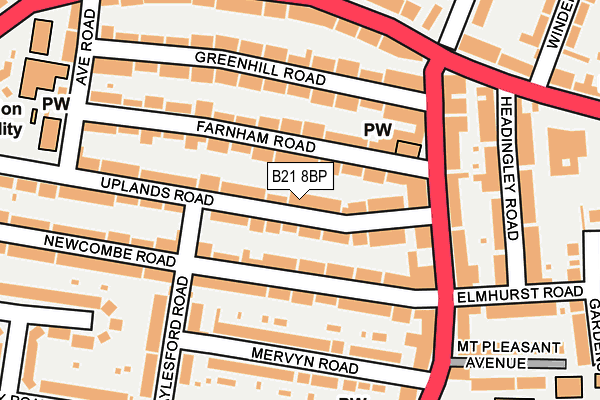 B21 8BP map - OS OpenMap – Local (Ordnance Survey)
