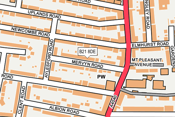 B21 8DE map - OS OpenMap – Local (Ordnance Survey)