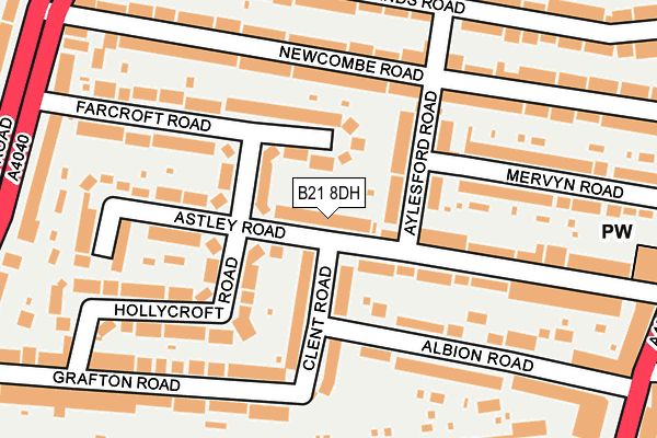 B21 8DH map - OS OpenMap – Local (Ordnance Survey)