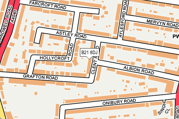 B21 8DJ map - OS OpenMap – Local (Ordnance Survey)