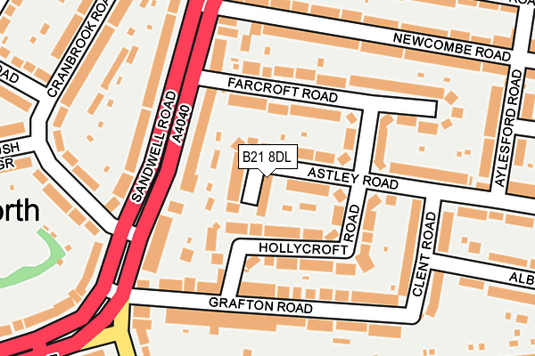 B21 8DL map - OS OpenMap – Local (Ordnance Survey)