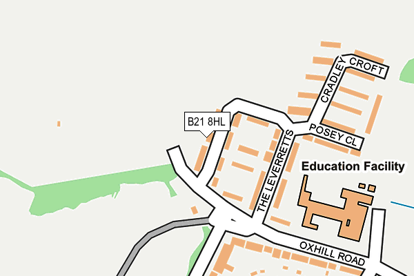 B21 8HL map - OS OpenMap – Local (Ordnance Survey)