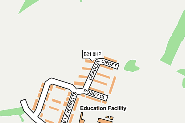 B21 8HP map - OS OpenMap – Local (Ordnance Survey)